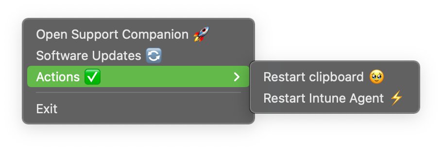 Super happy to announce Support Companion’s first production release! 🚀 Thanks to @MacAdmFound, the app is signed, notarized, and stapled 🔐
- AutoPkg recipes for #MSIntune and #Munki keep it updated.
- Configure custom tray actions!
#MVPBuzz #MacAdmins #CSharp #Avalonia