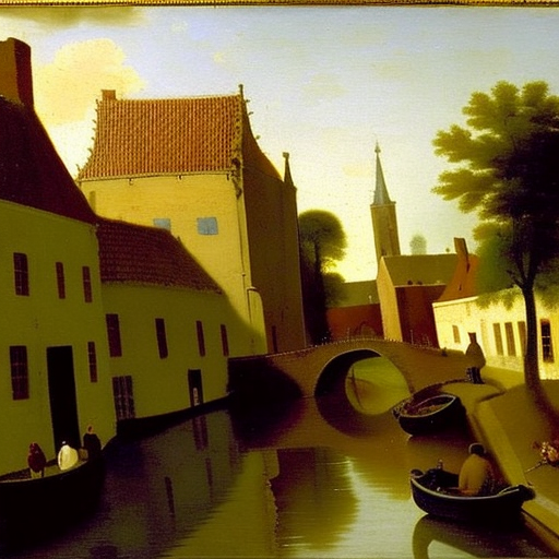Vermeer AI Museum exhibition #vermeer #AI #AIart #AIartwork #johannesvermeer #painting #フェルメール #現代アート #現代美術 #当代艺术 #modernart #contemporaryart #modernekunst #investinart #nft #nftart #nftartist #closetovermeer Landscape of Delft