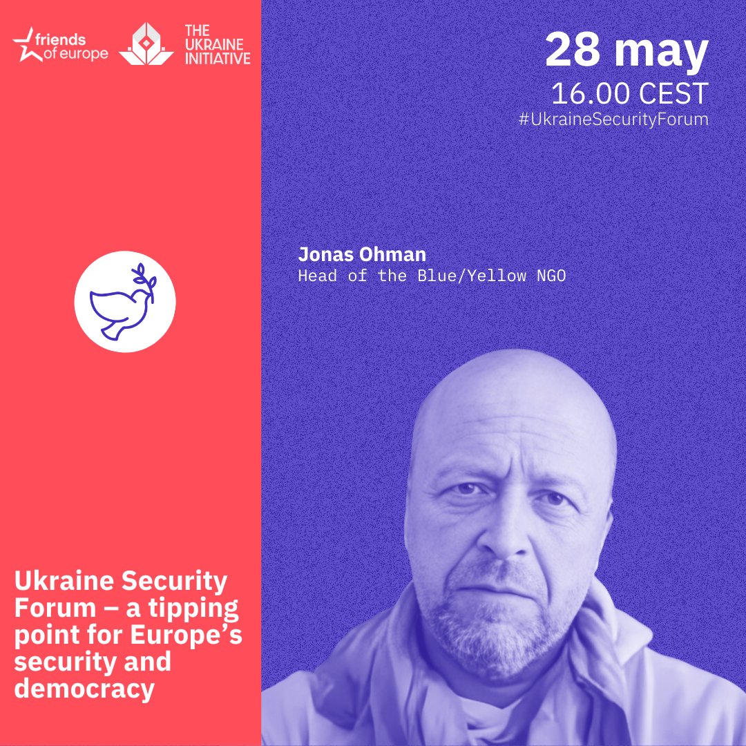 FriendsofEurope's tweet photo. 🇺🇸 On the delayed #US assistance package for #Ukraine, Jonas Ohman, Head of the Blue/Yellow NGO, shares his perspective and warns against further delays and lack of support:
🔈 “If the US lessens its support, all of it will fall on European soldiers.”
#UkraineSecurityForum https://t.co/kVjSzlJ3hU