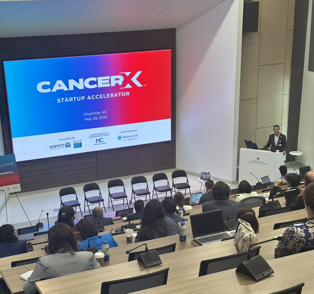 In the year 2030, what would we have regretted not starting today? That question posed by @RasuShrestha as he kicks off the @CancerXMoonshot Accelerator Startup event at @AtriumHealth bringing together oncology, technology & innovation to reduce the burden of cancer #ForAll