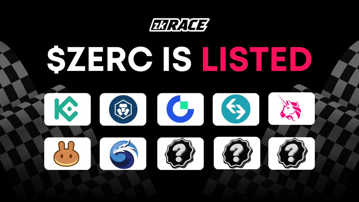$DERC to $ZERC swap has been completed on all centralised exchanges! 💪

✅ $ZERC listed on CEX:
@kucoincom 🔹 @cryptocom 🔹 @gate_io 🔹 @bitgetglobal

✅ $ZERC listed on DEX:
@Uniswap 🔹 @PancakeSwap 🔹 @QuickswapDEX

3 more listings to follow! 🤯 Guess them in the comments👇