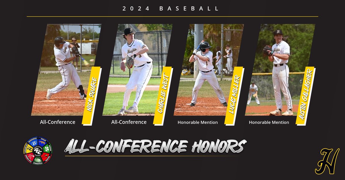 GoHeightsTigers's tweet photo. Congratulations to these four young men for earning @Ohio_GCC honors!! 

Senior Nick Square
Senior Charlie West
Senior Lucas Miller
Junior Austin Gallagher https://t.co/BkQl6Zqcdb