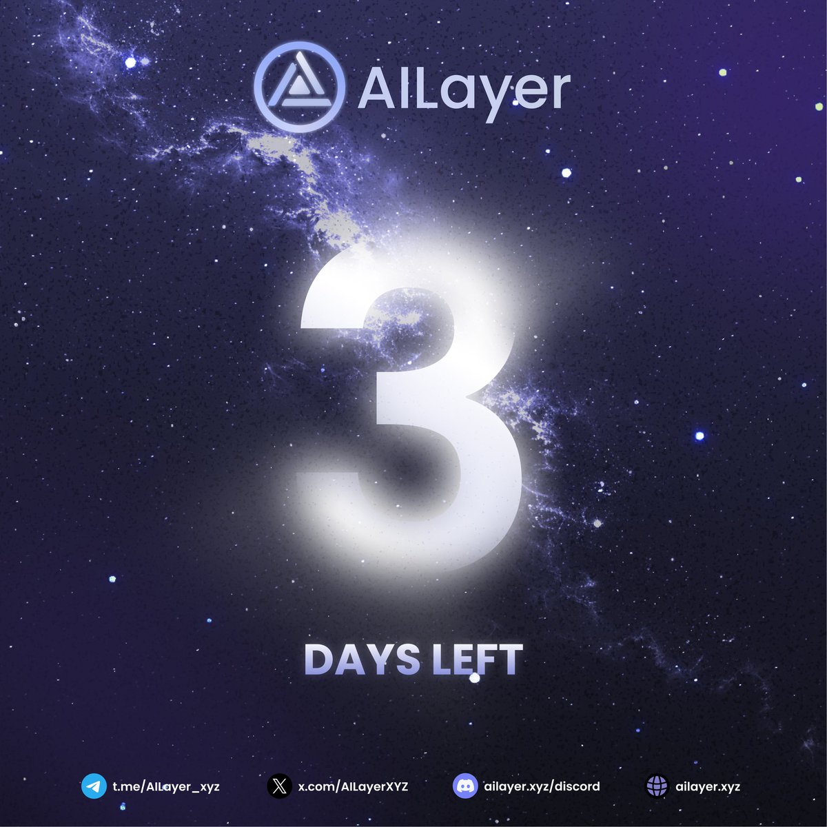 ⏳ Countdown Initiated! #AILayer Social Campaign Epoch 2 will launch in 3 days! 🚀

Get ready to ⤵️
Post. Comment. Sign in. Earn.

#AI #Bitcoin #Layer2