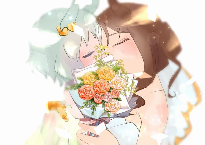 「blush holding bouquet」 illustration images(Latest)