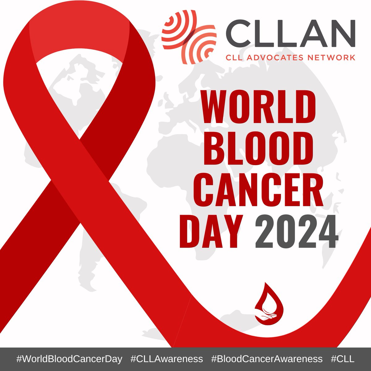 🌍 Today is #WorldBloodCancerDay! Let's raise awareness for all blood cancers, including #CLL. Did you know that CLL is a cancer? It is the most common leukemia diagnosed in adults. Leukemia is a type of blood cancer. Join us in spreading the word! #BloodCancerAwareness