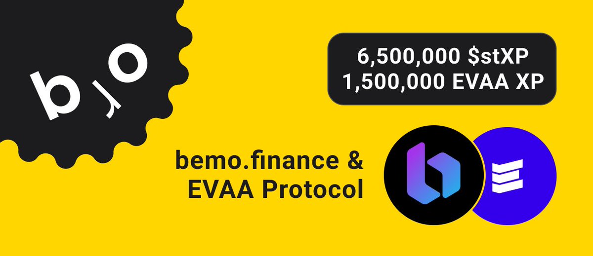 🚨 BIG NEWS ALERT! 🚨

<a href="/bemo_finance/">STTON</a> &amp; <a href="/evaaprotocol/">EVAA Protocol</a> with <a href="/BroBotNews/">BroBot</a> are handing out 6,500,000 $stXP (~$25,000) and 1,500,000 EVAA XP to our amazing community🎁

Complete the tasks and you could be the lucky winner!🏆

Join the fun 👉 t.me/BroContestsBot…