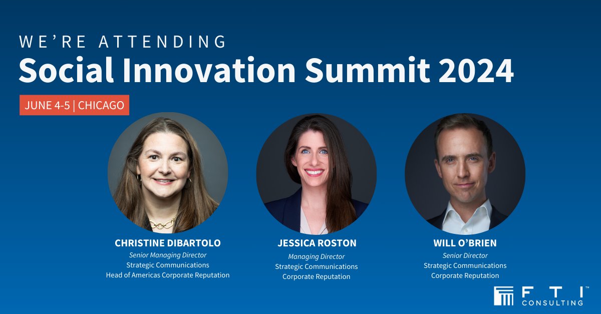 We look forward to attending this year’s @socinnovation Summit on June 4-5. Reach out to our colleagues Christine DiBartolo, Jessica Roston & Will O’Brien to discuss ways on harnessing the power of social impact to tell stories of purpose & change. Reach out to them to discuss!