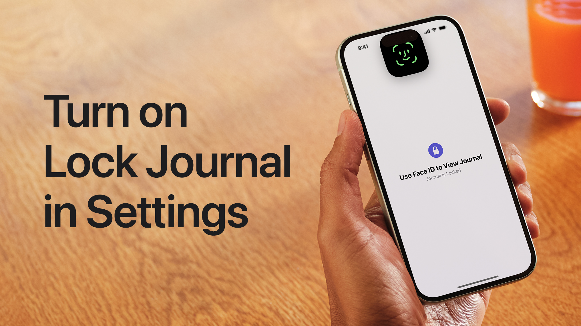 Apple Support on X: &ldquo;No peeking. 🫣 Here&rsquo;s how to lock the Journal 