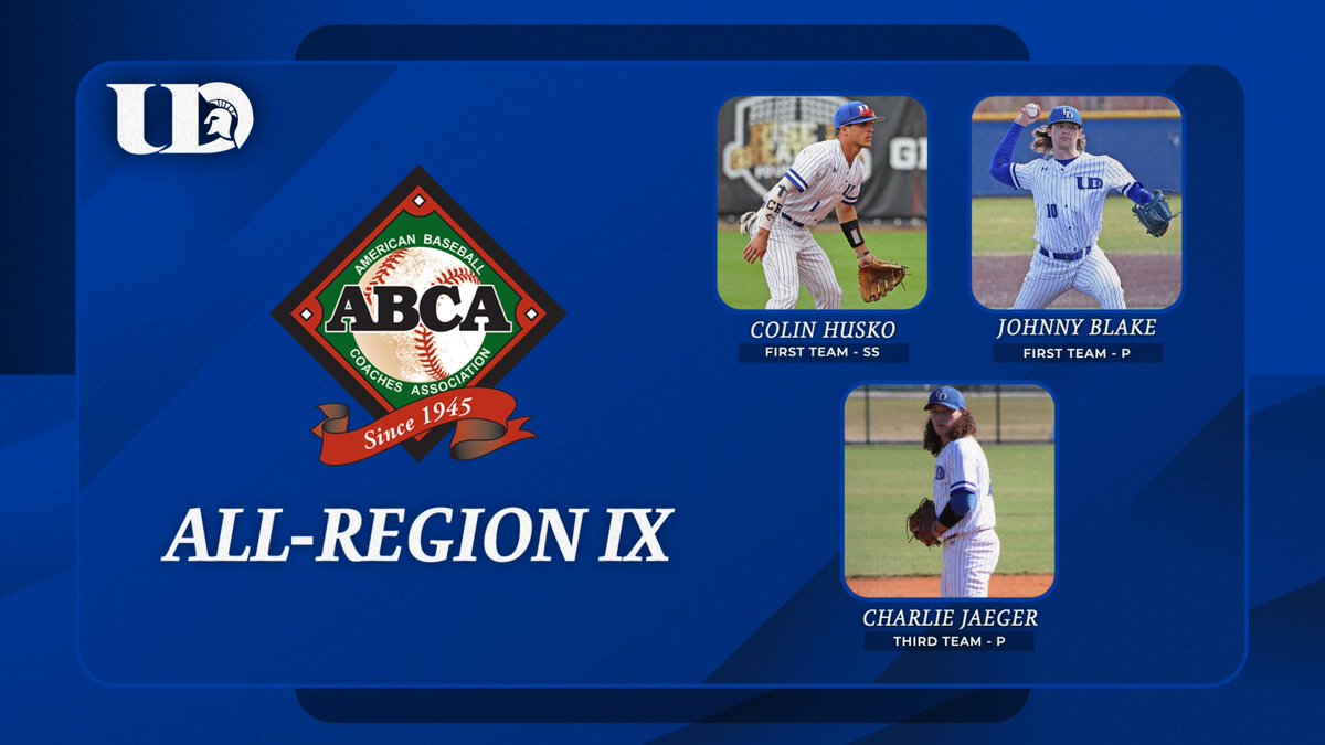 Husko, Blake Named First Team ABCA/Rawlings All-Region IX, Jaeger Named Third Team

📰: bit.ly/4dXlZlg

<a href="/UD__Baseball/">University of Dubuque Baseball</a> x #Spartans