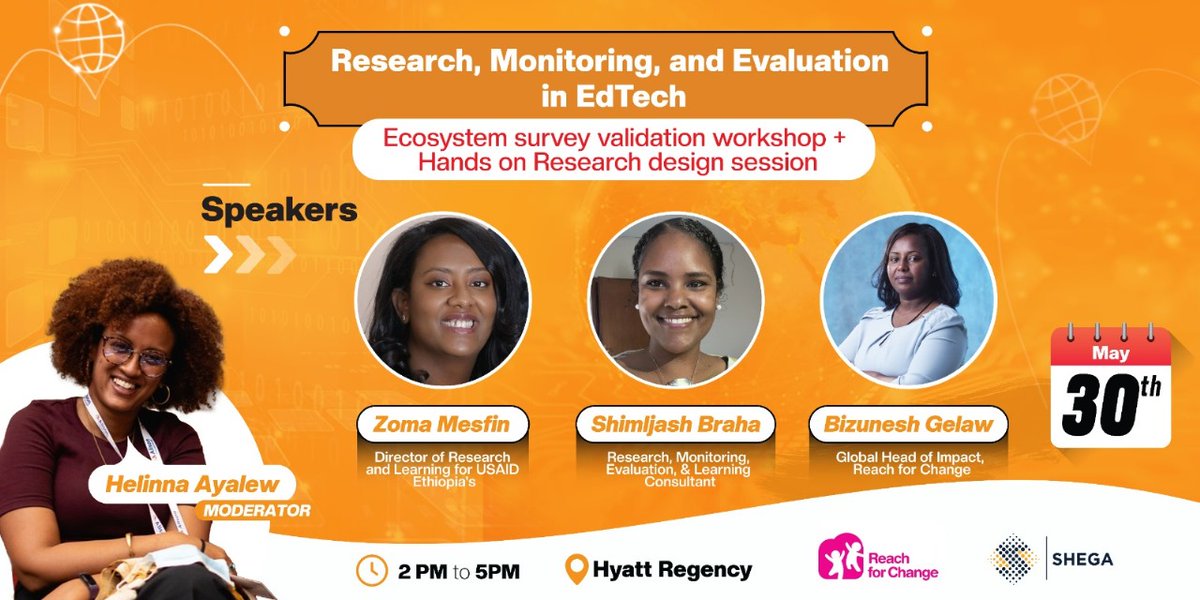 HelinnaAyalew's tweet photo. For this month's #EdTechEthiopia, in partnership with #ReachForChange I'm delighted to share we will be presenting and validating the results of the recent edtech ecosystem mapping. Be sure to join us to understand the latest state of play!
RSVP here: https://t.co/ifA9tBFfVP https://t.co/xyGRR5KNzZ