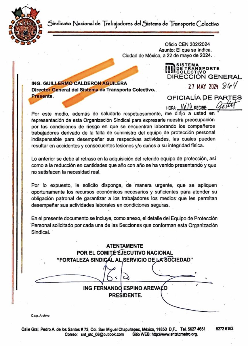 Sindicato Nacional de Trabajadores del STC tweet media