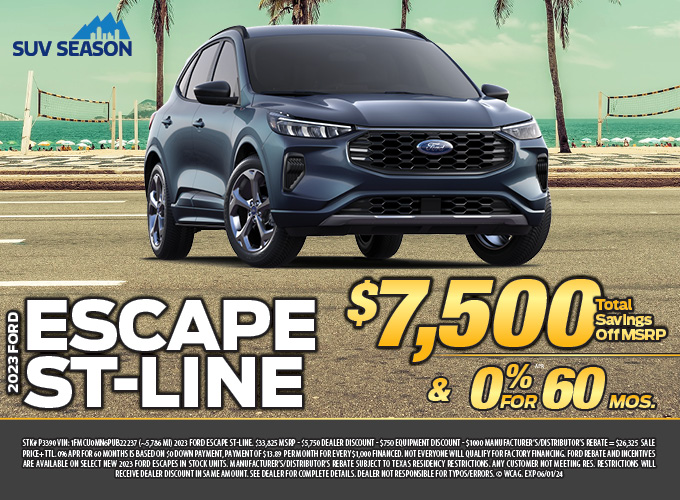 It's #SUVSeason at #PlanetFord in #Spring. Check out this great deal on a new #Ford #Escape. Shop our huge selection & savings! Visit us on I-45 or PlanetFord45.com.
#FordEscape #FordSUVDeals