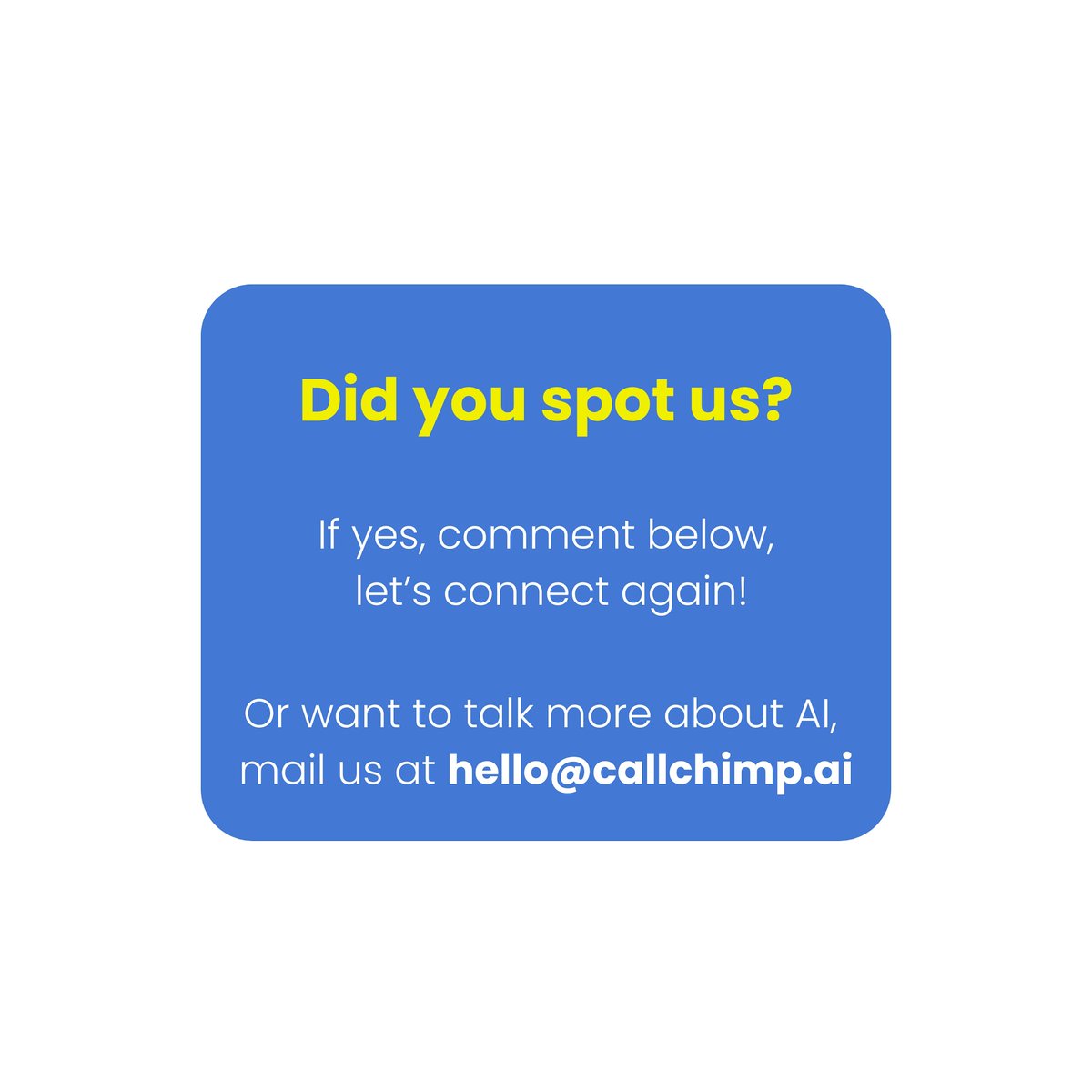 dynopii's tweet photo. We were at the "Build with AI Roadshow" Bengaluru and the experience was incredibe!  

If you spotted us, comment down below! 
Or send us an email to hello@callchimp.ai 

#callchimp #buildwithai #TechInnovation #aistartup #responsibleai #googledevelopers #googledevs https://t.co/vqxDywQ8Lf