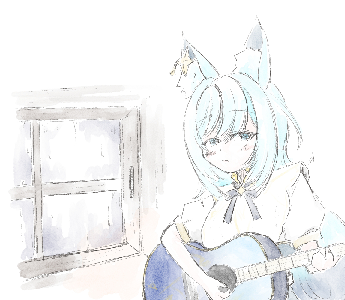 「水瀬さんのしっとり弾き語り聴いてウワアアアアって感情の出口を求めて描いた水瀬さん」|鶏ぽんのイラスト