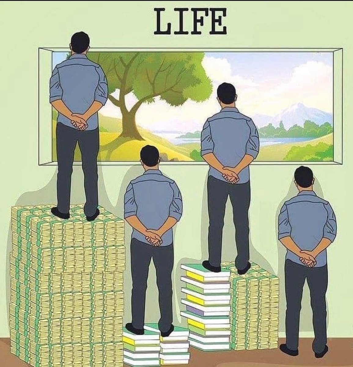drmuneerjan's tweet photo. "Having only money may not bring true enjoyment of life. A balance of knowledge and wealth offers a fuller view, while knowledge alone gives a glimpse. Without either, life remains unseen." #LifeBalance #WisdomAndWealth #Perspective https://t.co/xonpBuAPQH
