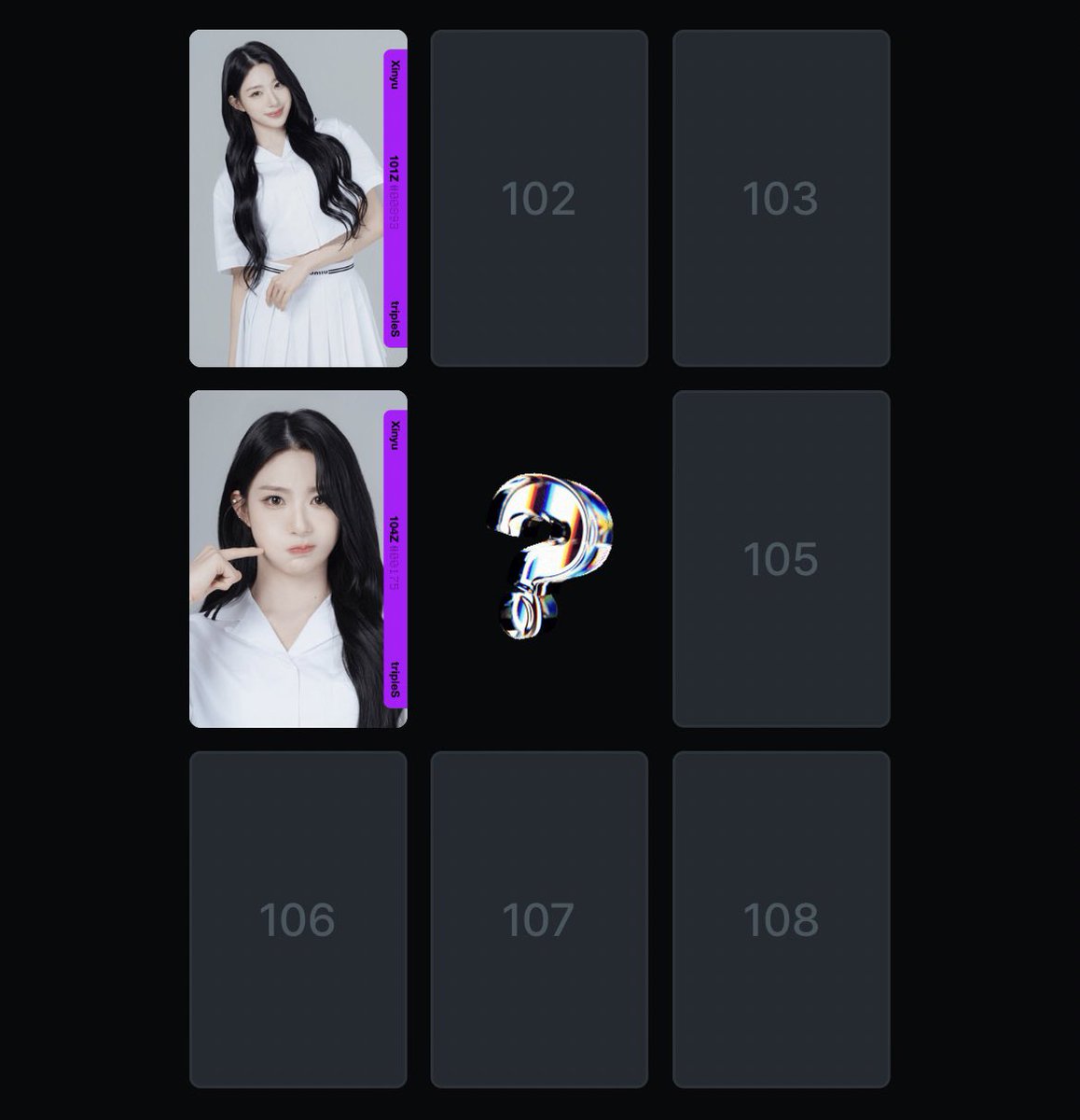 to celebrate tripleS girls never die era i want to do a giveaway for my mayu d304a music album objekt! 💖🫶🏻

•follow, like & rt
•comment your id & triplesS bias(es)

(for 100 extra entries, feel free to send me any objekt from my xinyu grid!)

ends: june 2nd 6pm bst