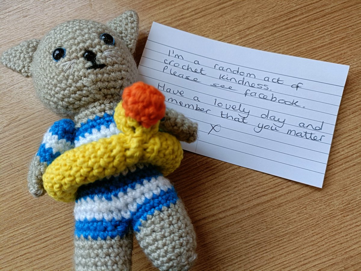 How wonderful is this!! secretly left for us in the office from one of our participant:) #randomactofcrochetkindness <a href="/TNLComFund/">The National Lottery Community Fund</a>