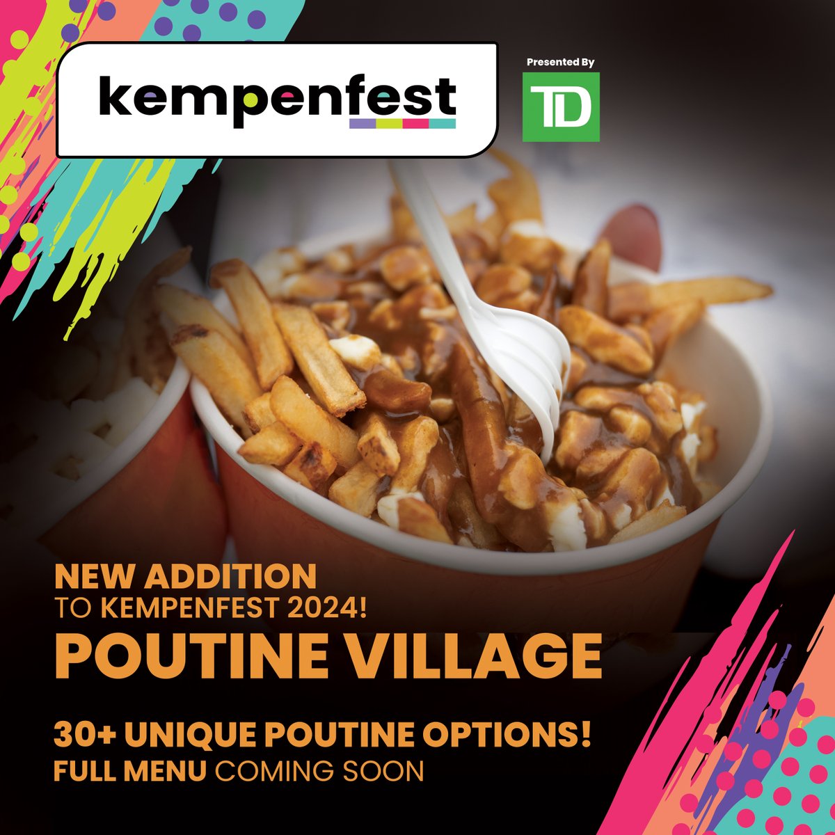 Introducing Poutine Village! An all new addition to Kempenfest 2024 featuring over 30 unique poutine options to choose from! Who's hungry!? 🤤

Festival info-> kempenfest.com

#kempenfest #poutinevillage #comeonecomeall #barrieontario #poutine