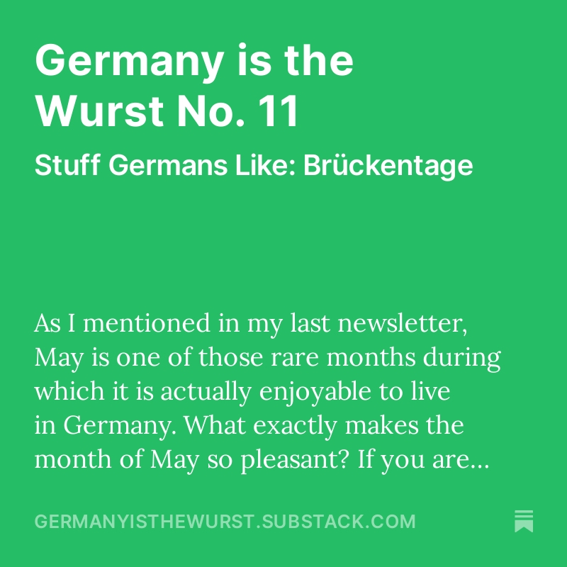 noelleabroad's tweet photo. #GermanyistheWurst #Brückentage https://t.co/r4hFoYgNxt