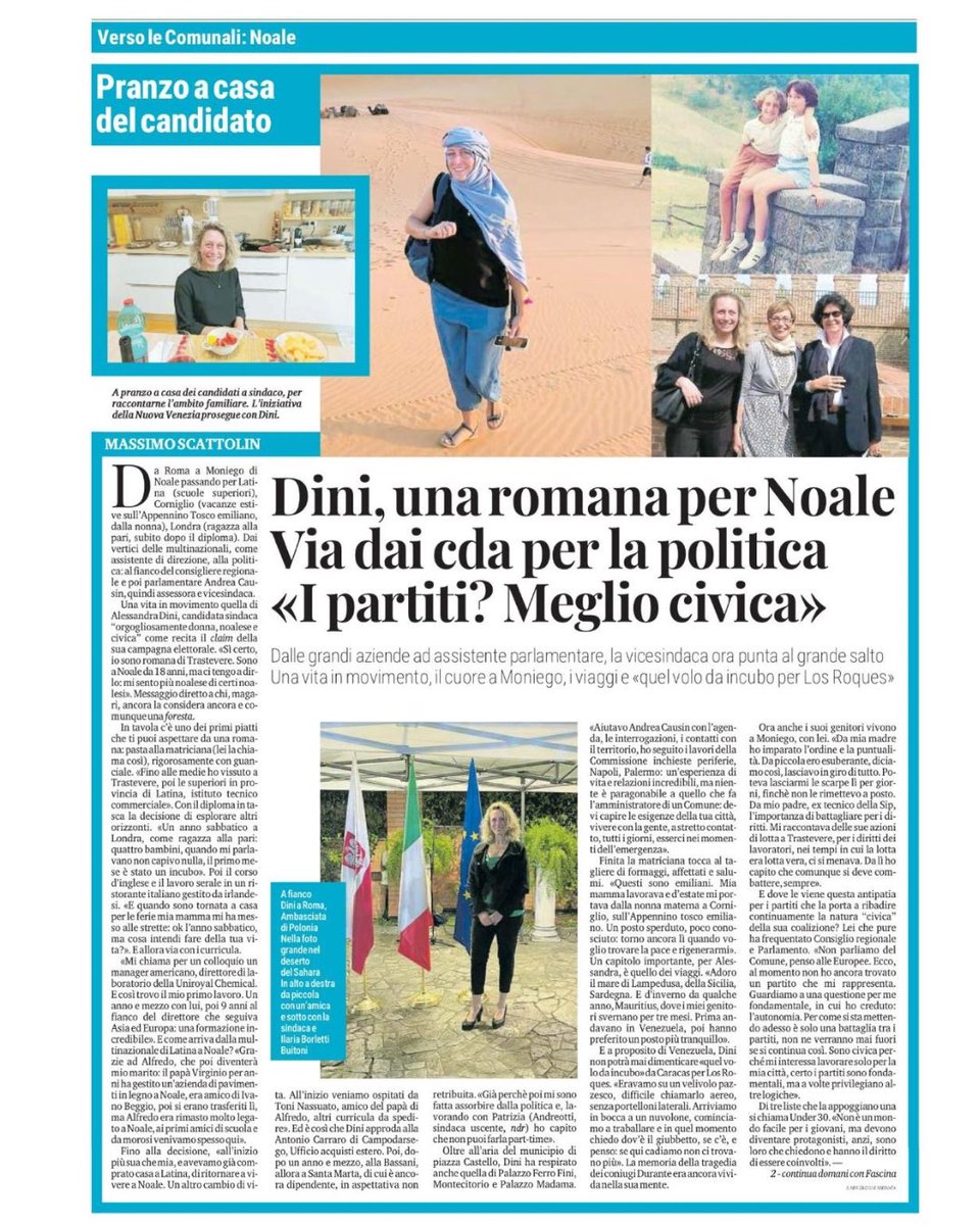 AlessandraDini's tweet photo. #dinisindaco amante dei viaggi,battagliera, civica, una passione per la città di Noale, semplicità, coerenza che a volte non paga ma, in alcuni ambienti prettamente maschili ..vedi la politica..mi ha sempre fatto prendere la strada giusta senza scendere a compromessi, Donna ♥️ https://t.co/IC5KhMFCW0
