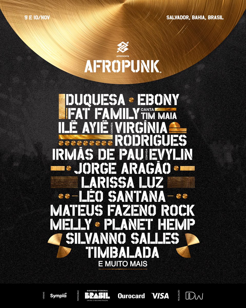 BANCO DO BRASIL APRESENTA AFROPUNK 2024 Olha o carro com as primeiras atrações do AFROPUNK 2024 passando 🏎️🏎️ Shows exclusivos, encontros históricos e, principalmente, a valorização de nossa cultura: essa é a síntese do espírito Afropunker. Ingressos em