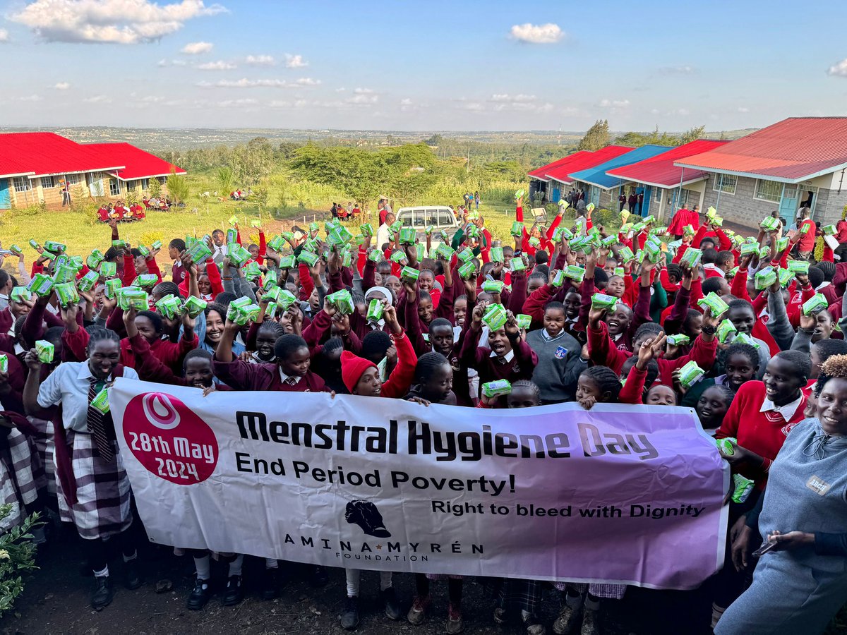 AminaFoundation's tweet photo. This #MenstrualHygieneDay, we celebrated with Saikeri &amp;Olteyani primary &amp; secondary It's unfortunate that many girls' education is often disrupted by period stigma &amp; access to sanitary pads . We are committed to bridging the gap and breaking the stigmas! #Periodfriendlyworld https://t.co/Hu0mg0sjcc