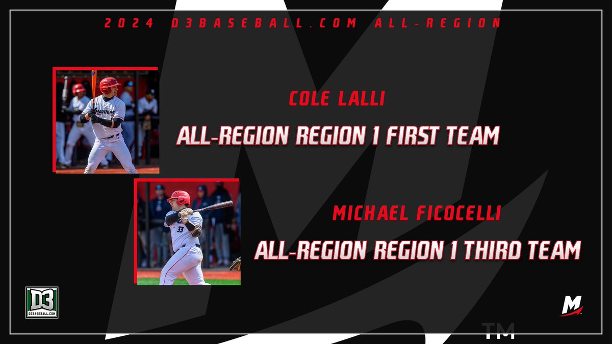 Congratulations to Cole Lalli & Michael Ficocelli for earning All-Region honors from D3baseball.com‼️ #GoMariners ⚾️ #d3baseball 🔗 mitchellathletics.com/sports/bsb/202…