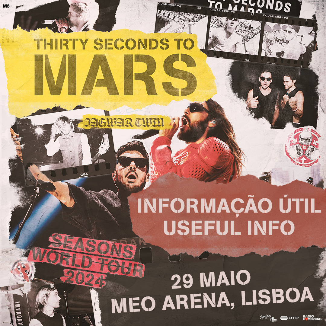 É já esta quarta-feira que os @30SECONDSTOMARS  chegam à MEO Arena com a 'SEASONS World Tour 2024' 🤩 Tudo o que precisas de saber para a grande reunião com a #Echelon portuguesa está aqui.