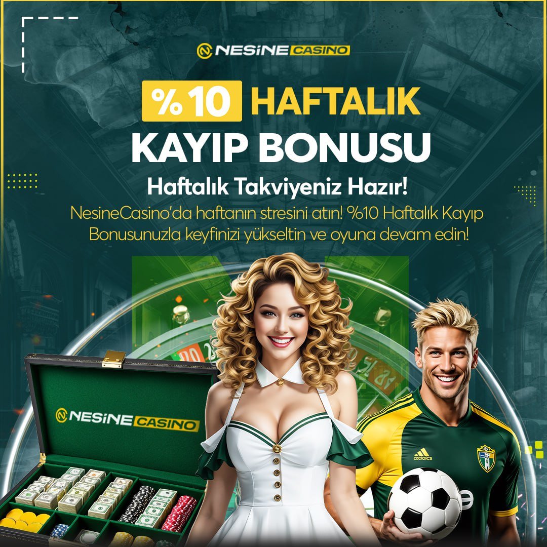 🔔Üye Ol: t2m.io/nesinecasinoli…

👉  #NesineCasino 'da Oynadıkça Kazanmasına ⚠️

✅ #NesineCasino ile ile haftalık %1️⃣0️⃣ Discount avantajı sizlerle! 

⚡️ Nesine Casino güvencesi ile en popüler sağlayıcılar ve canlı casino heyecanı parmaklarının ucunda!