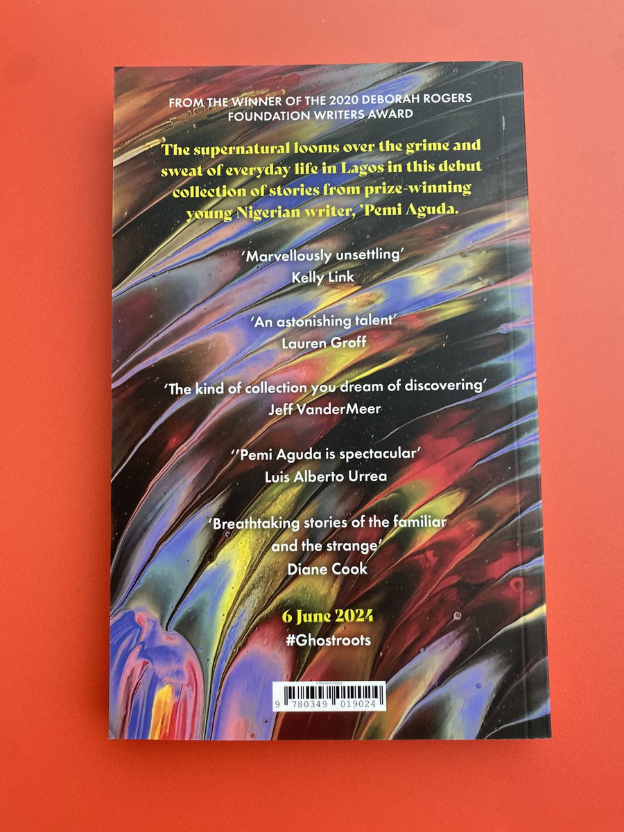 bloggers, book pals, etc etc - i’ve got a handful of spare proofs of GHOSTROOTS by ’Pemi Aguda to send out ahead of publication next week - an eerie & uncanny short story collection. fans include LAUREN GROFF, JEFF VANDERMEER & KIRSTY LOGAN. hmu if you want a copy! 🪲