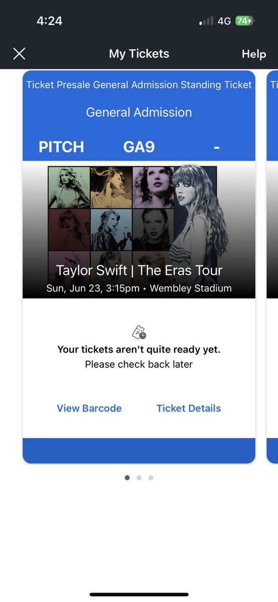 christinalaurna's tweet photo. hiya! i’m selling a ticket to the eras tour for the 23rd of June 2024 at Wembley Stadium, London. It’s back pitch standing, hoping for £180 for it but offers welcome. sent thru ticketmaster
#taylorswiftwembley #tswifttickets #taylorswift23rdjune #taylorswifttickets #taylorswift https://t.co/5TTFLOl1jD