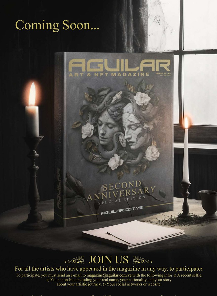 In July we'll celebrate the 2nd anniversary of #AguilarMagazine and with your help, for this special occasion, I would like to make a hardcover book, featuring artists who have appeared in any way in any issue of the magazine!

Would you help me?

If you're interested, details 👇