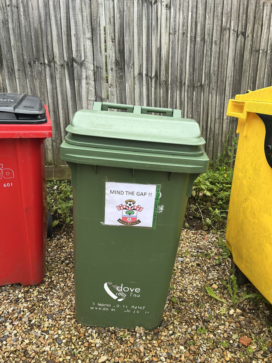 Ready for the TJ waste collection man who is a Pompey fan 🤣 #saintsfc