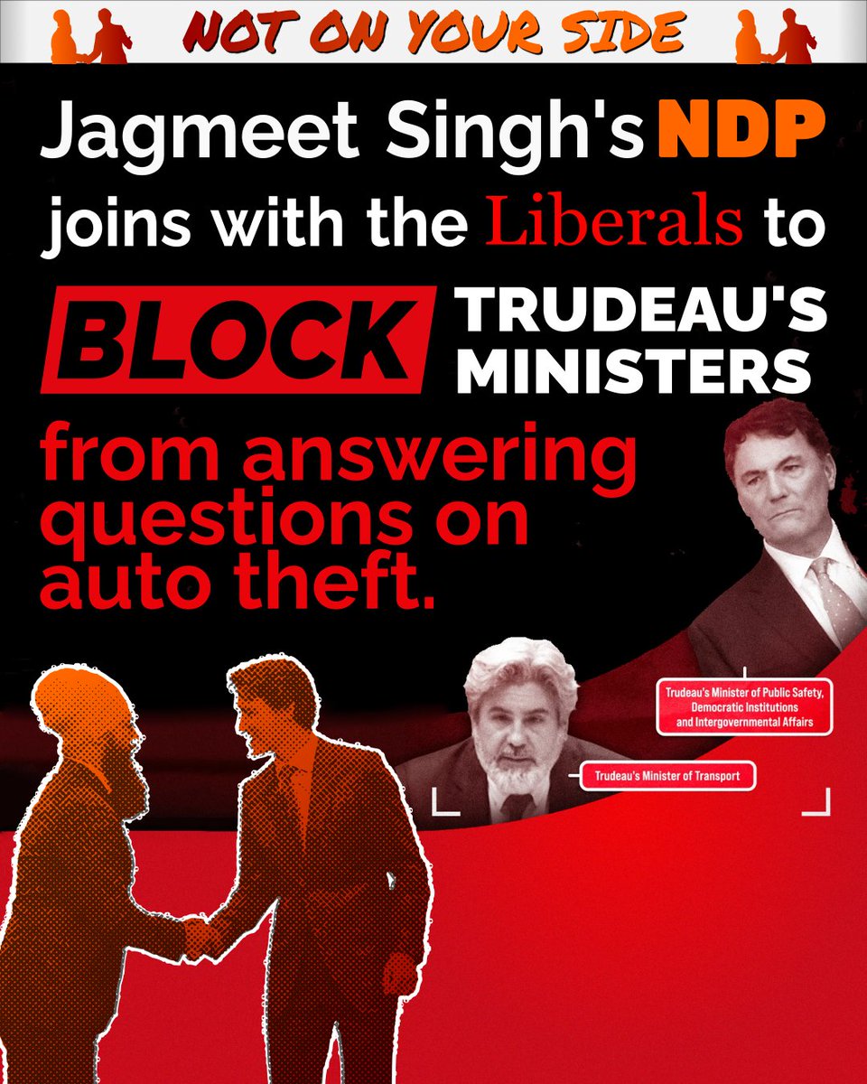 Jagmeet Singh’s NDP once again helps Justin Trudeau’s Liberals hide from responsibility. The cost of insurance claims for auto theft has skyrocketed to $1.5 billion. This is triple the average of 2018-2020. It’s a 254% increase since 2018. Canadians deserve answers.