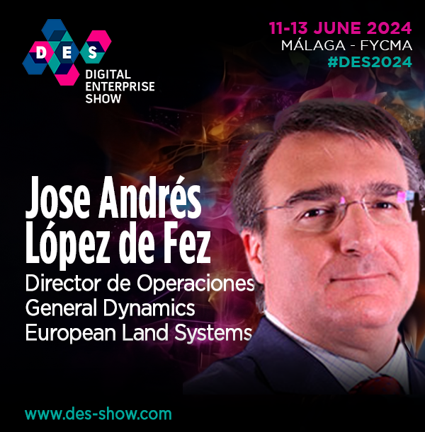 💥We are pleased to announce that José Andrés López de Fez Director de Operaciones General at @GDELS_Official  Systems will be joining us as a distinguished speaker at #DES2024!

We look forward to seeing you at #DES2024!

👉des-show.com/visit/tickets-…