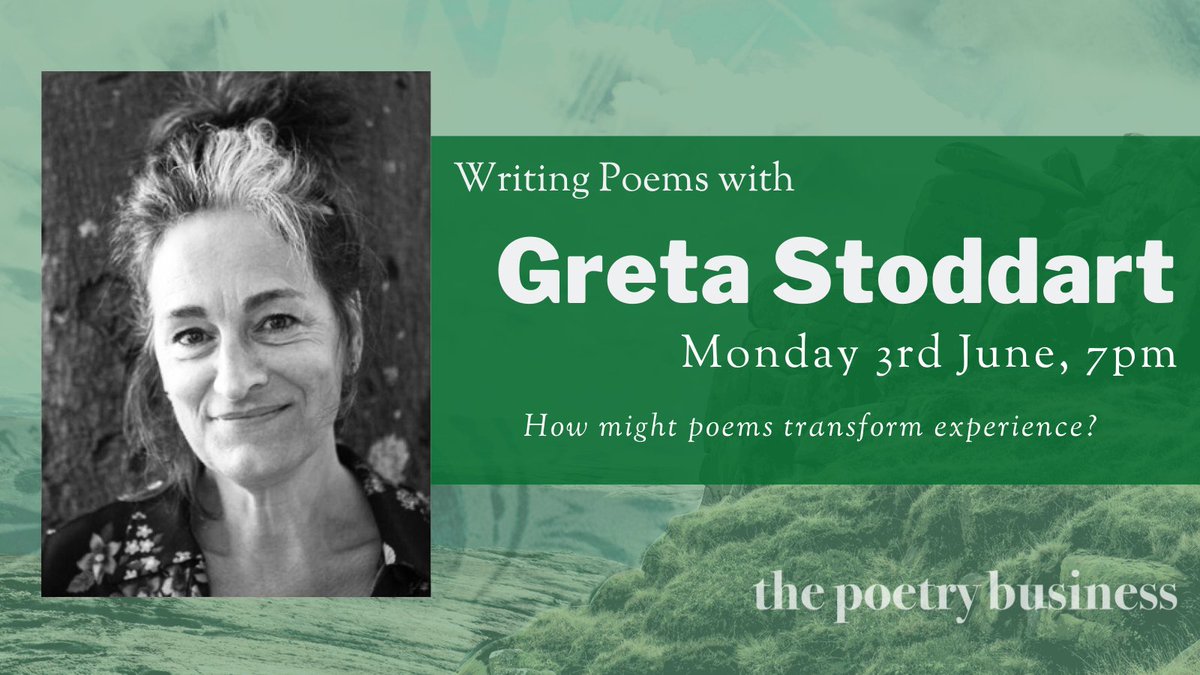 ✨WORKSHOP NEXT WEEK✨ Mon 3 June, 7pm 'How might poems transform experience?' with Greta Stoddart (@GretaStoddart) buytickets.at/thepoetrybusin… The excellent Greta Stoddart joins us again for another of her very popular and inspiring online poetry workshops