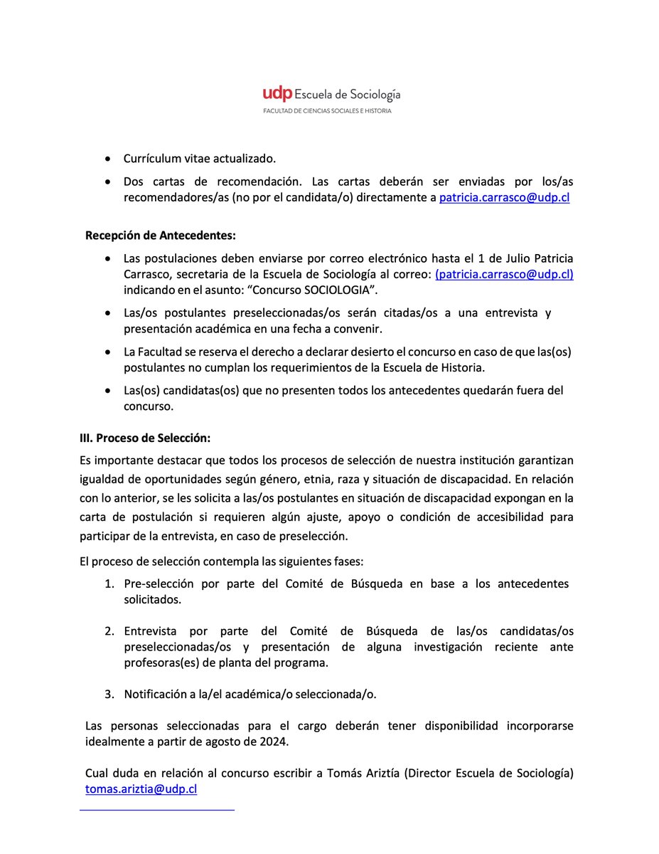 UDPsociologia's tweet photo. En Sociología UDP abrimos concurso  académico! Buscamos colegas que trabajen idealmente con métodos cuantitativos  avanzados, para llenar una plaza  de Jornada Completa. Detalles abajo, prontamente subiremos link. https://t.co/43poYI0b88