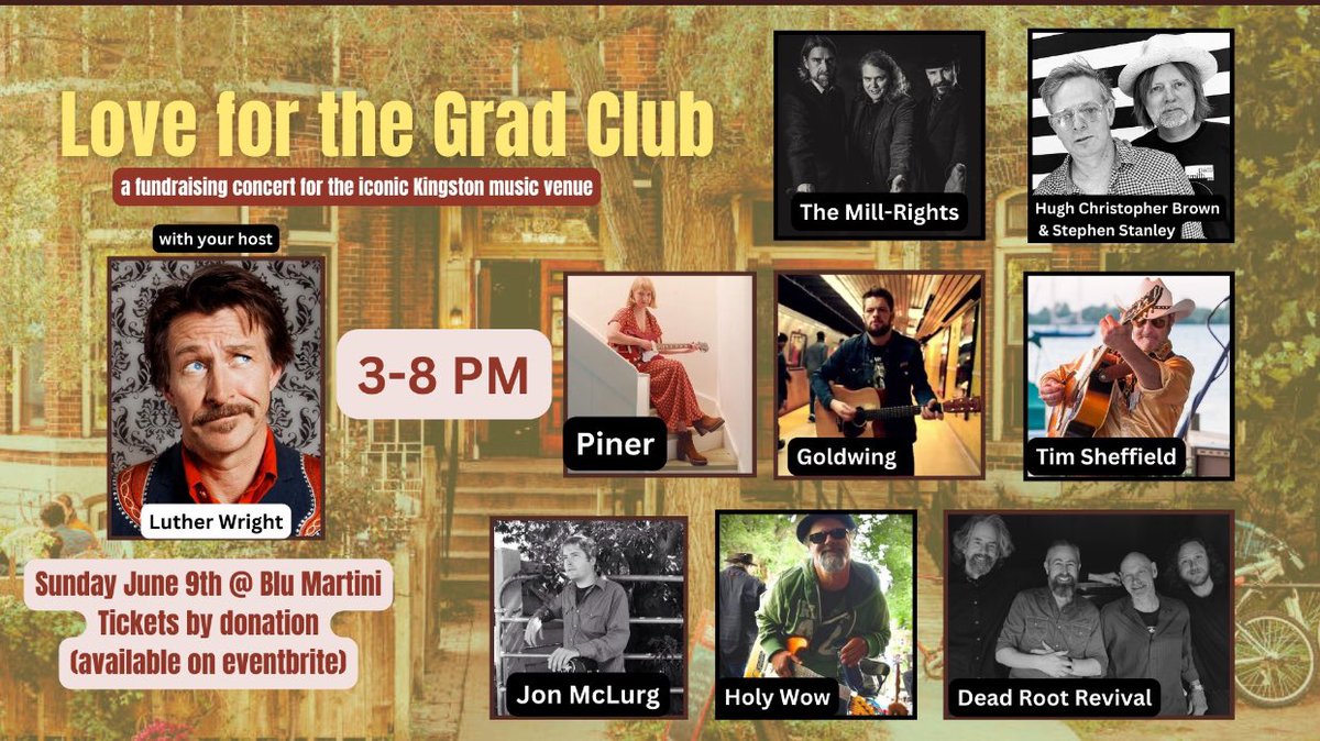 The Queen's Grad Club (@thegradclub) on Twitter photo Love for the Grad Club Sunday June 9th at <a href="/MartiniBlu/">BLUMartini</a> Kingston featuring Kingston musicians coming together to support a small music venue Tickets available at <a href="/eventbrite/">Eventbrite</a> Love for the Grad Club Sunday June 9th at <a href="/MartiniBlu/">BLUMartini</a> Kingston featuring Kingston musicians coming together to support a small music venue Tickets available at <a href="/eventbrite/">Eventbrite</a>