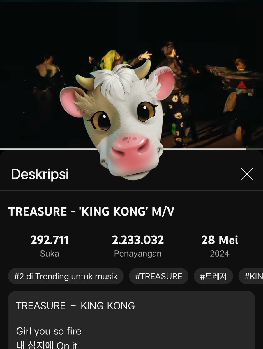 tjunghwaan's tweet photo. @EntityOfDiamond Finally the long-awaited comeback song arrived, congratulations! It's certainly a happy month for us Treasure rp's and Treasure Makers. Please support Treasure always! 

KING KONG IS HERE
#KINGKONG_RELEASE_DDAY
#TREASURE_KINGKONG
@treasuremembers https://t.co/bAIIx9DxN8