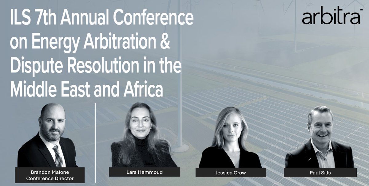 We are pleased to be participating in the upcoming International Law Summits 7th Annual Conference on Energy Arbitration &amp; Dispute Resolution in the Middle East &amp; Africa! 

View the full programme and register here lnkd.in/eATA-Awb