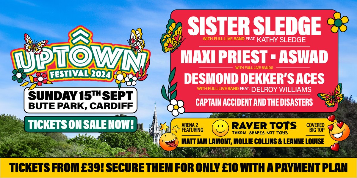 TicketmasterUK's tweet photo. All four Uptown Festival line ups have now been announced. 🥳 

☀️Join Madness, UB40 featuring Ali Campbell, Martin Kemp, Maxi Priest, The Zutons, Lightning Seeds &amp; many more across the summer.  

⚡Kicking off in Norwich 9 June

Secure your spot now >> https://t.co/H4ZJsoBmNR https://t.co/1ciwP26K3r