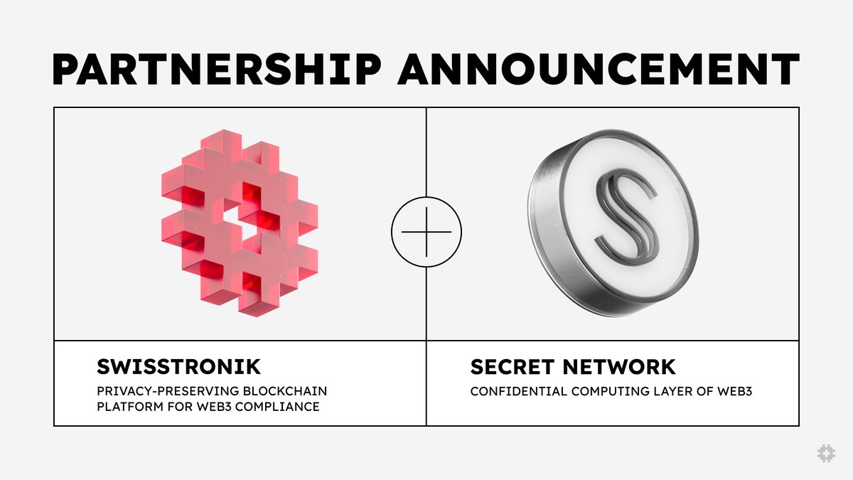 👥🤝 Meet our new partner: <a href="/SecretNetwork/">Secret Network</a> 

🔐 Secret Network is one of the leaders in confidential computing and privacy in Web3. Our collaboration will drive innovation and growth for both ecosystems, starting with the steps described in the thread🧵