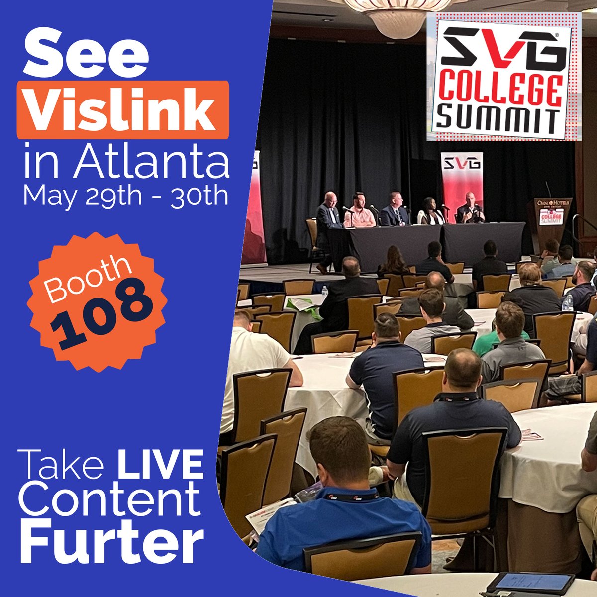Ready for 2 days of intensive panel discussions about college sports video production? Join us at booth #108 to explore cutting-edge solutions for capturing, distributing, and monetizing content!

#CollegeSports #VideoProduction #SVGcollege #SVGsummit

hubs.la/Q02yDZfM0