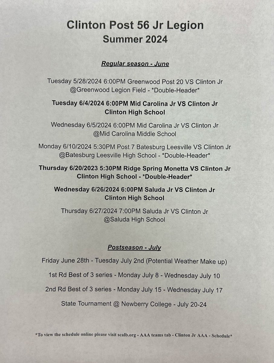 Please support our Jr Legion team this summer as we start the season tonight @ Greenwood! #Post56 ⚾️👹