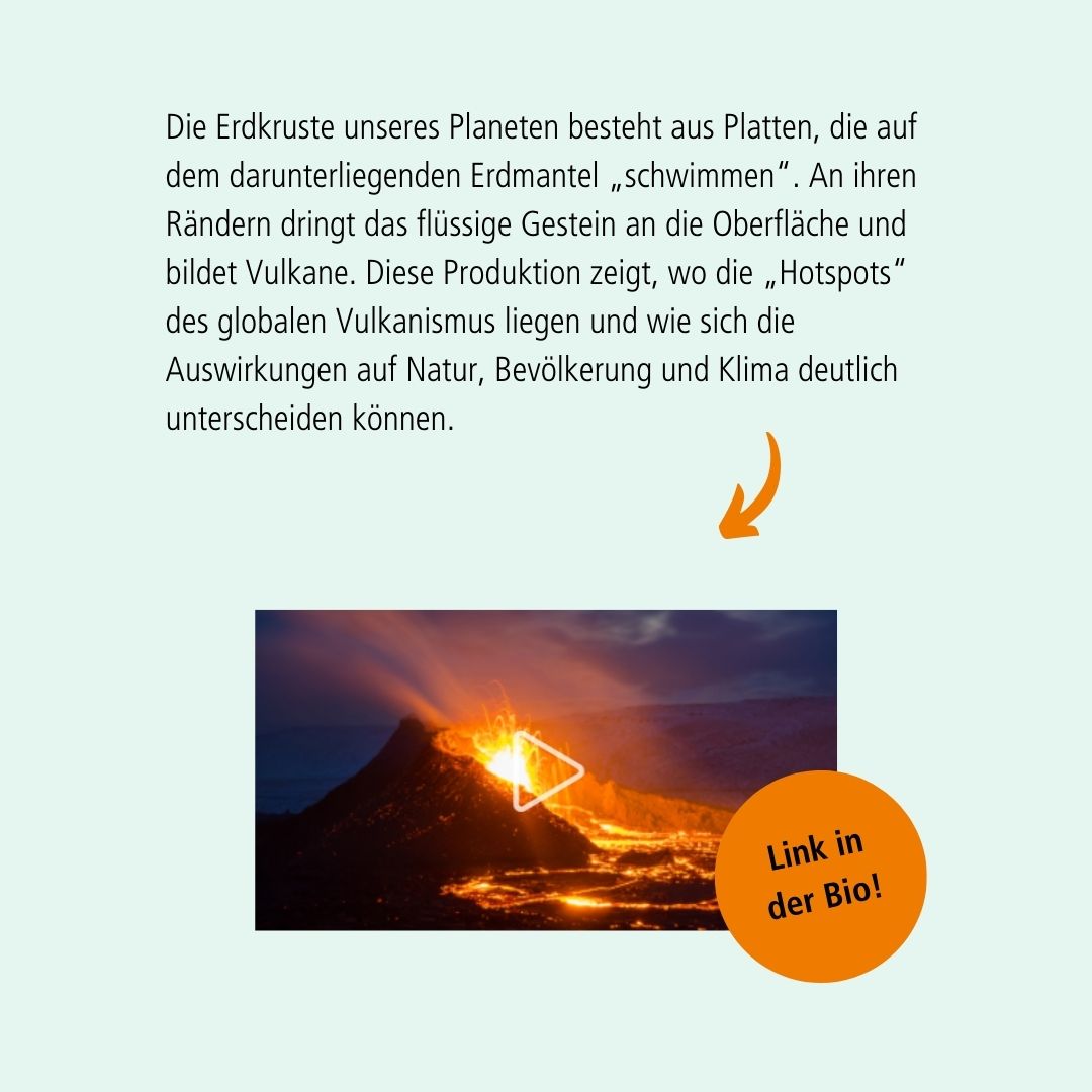 #Vulkane treten an den #Grenzen der #Erdplatten auf, wo #tektonische #Kräfte diese #Platten verschieben. 

Erfahre mehr über die #Entstehung, verschiedene #Vulkantypen und #Auswirkungen des #Vulkanismus. 

👉fwu-mediathek.de/?record=xfwu-5…