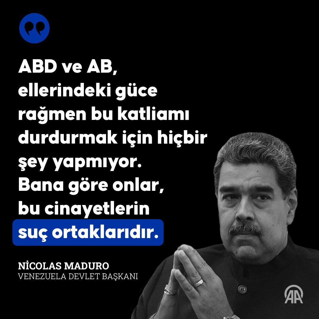 ❝Hitler zamanından bu yana insanlığın şahit olduğu en korkunç soykırımlardan biri yaşanıyor❞

Venezuela Devlet Başkanı Maduro, İsrail ordusunun Refah kentinde yerinden edilmiş Filistinlilerin kampına gerçekleştirdiği saldırıya ilişkin konuştu