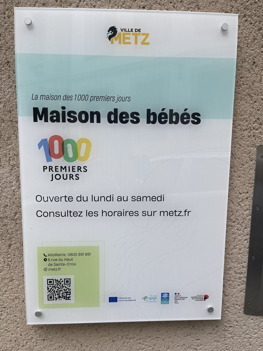 Déplacement à Metz à l’invitation d’Isabelle Lux maire adjointe petite enfance.
Visite de la Maison des bébés, lieu ressource pour les futurs et jeunes parents, gratuit, sans rendez-vous pour aborder librement les thèmes qui les préoccupent.
Un lieu accueillant ! Bravo!
