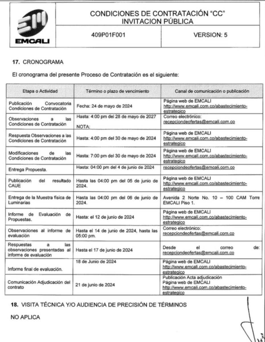 Angomezcali's tweet photo. Emcali público en la pagina el proceso de optimizacion del alumbrado publico por $93.000 millones y ya se dice a quien se le adjudicara a la union DELTEC, MICOL, dicen que los sindicatos acompañan estos provedores @ADnoticias_ @CGR_Colombia @Concejodecali @PGN_COL @radiosupercali https://t.co/V01RpYVSwR
