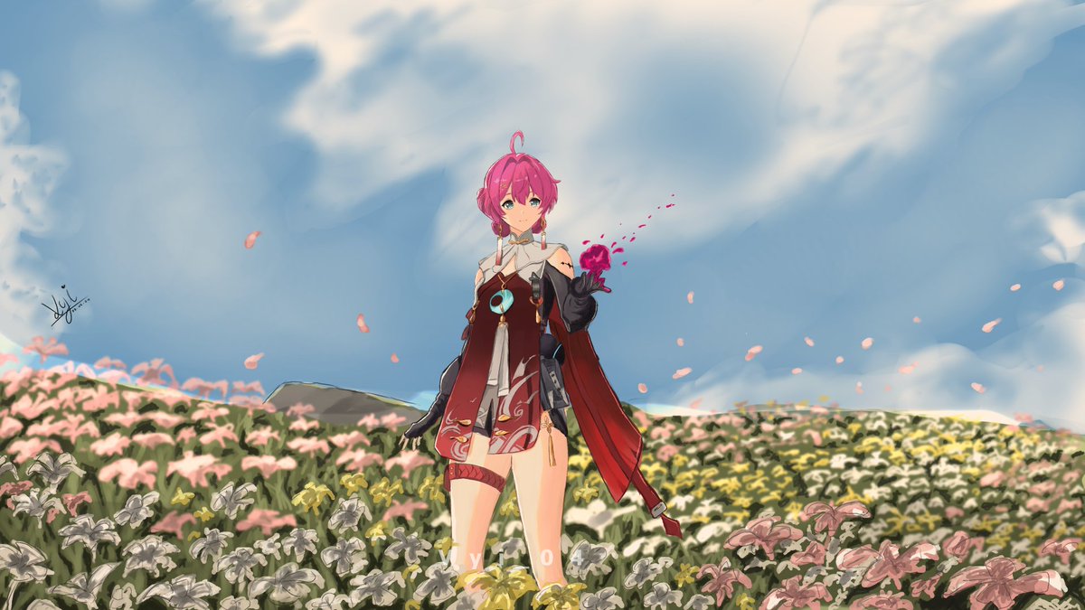 vyi_04's tweet image. Danjin ❤️
her gameplay was so fun decided to draw her &amp;lt;3  

#wutheringwaves #danjin #kurogames #anime #fanart