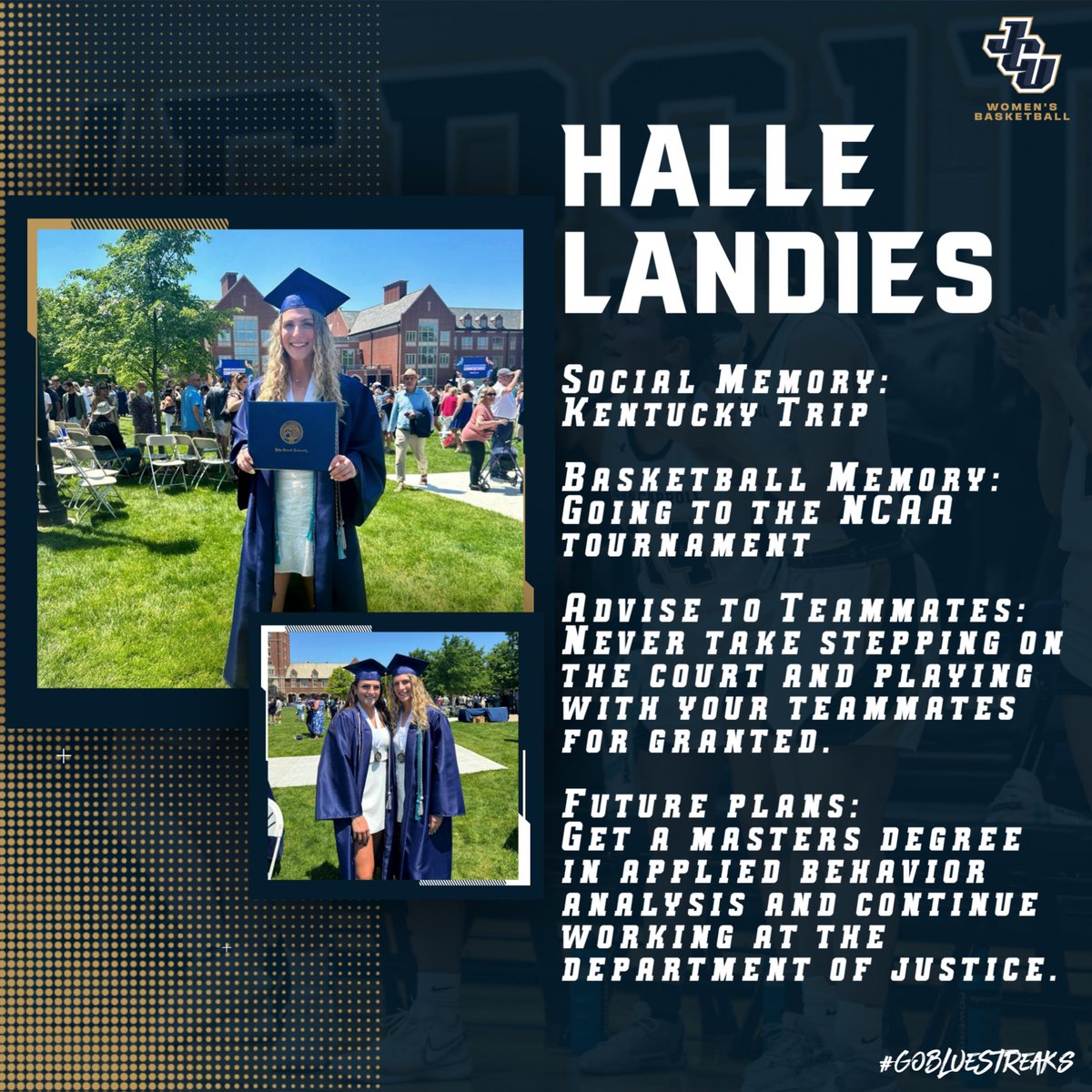 Congratulations, Halle! A girl that shows that you can do it all and be successful. She pushes herself to her limits and it is paying off. Your future is bright and we are so proud of you! 💙💛⚡️